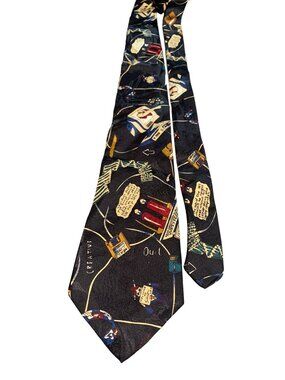 Dimoda Hand Made Novelty Necktie with Computer Pattern Polyester Silk Blend